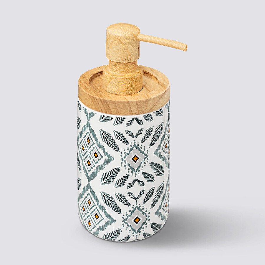 Distributeur de savon, blanc et vert Hapache