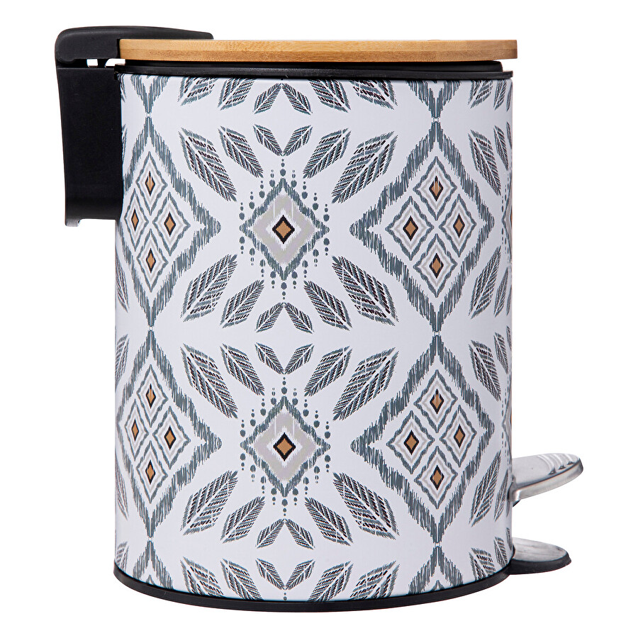 Poubelle soft close 3l, blanc et vert Hapache