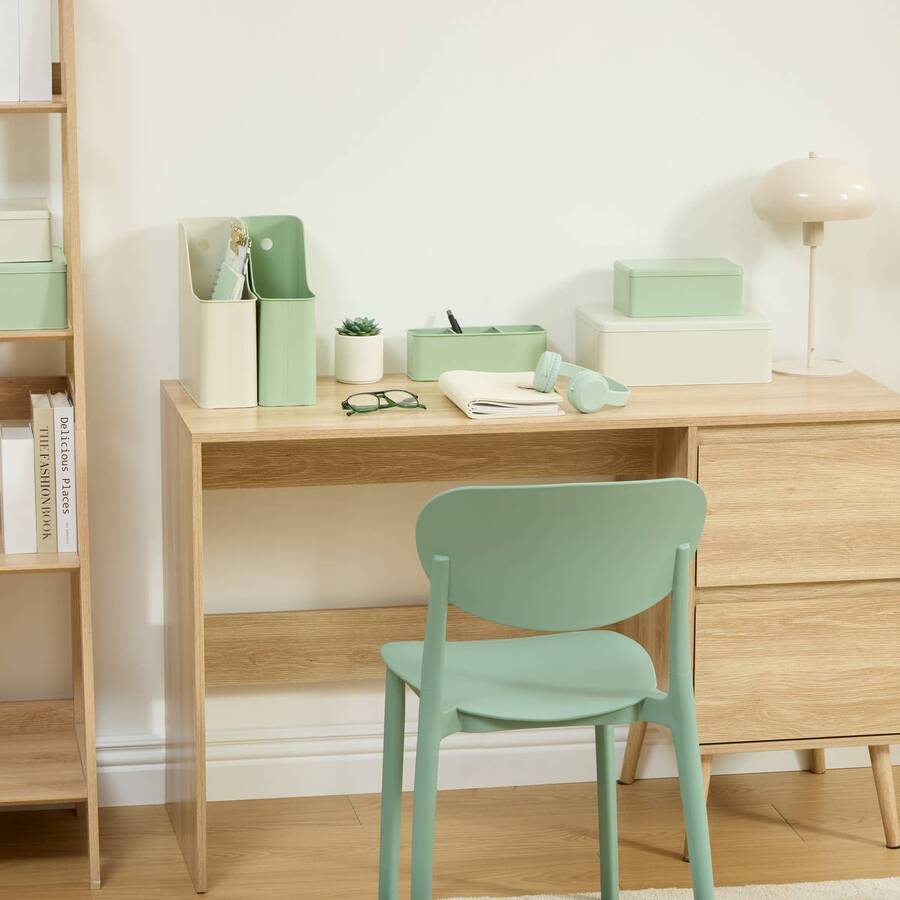 Chaise empilable plastique, vert Plasta