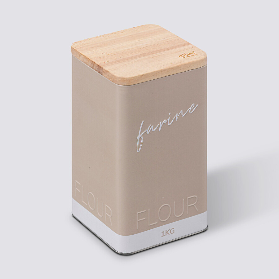 Boîte à farine 1kg, beige Color edition