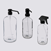 Distributeur de savon, transparent, 3 pièces Distri'verre