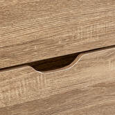 Meuble range-chaussures x24 miroir, effet chêne Drawy