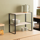 Étagère 2 niveaux, 40x35cm Blackwood