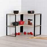 Étagère d'angle 2 niveaux Blackwood