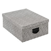 4 boîtes de rangement, noir et blanc Box'