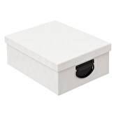 4 boîtes de rangement, noir et blanc Box'