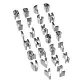 Lot de 30 emporte-pièces chiffres et lettres 