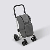 Chariot pliant 4 roues, gris 
