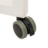 Étendoir à linge tour 4 roues 40m, effet bois Bara