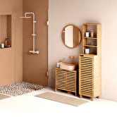 Meuble étagère 1 porte, bambou Sicela