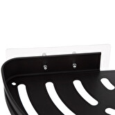 Étagère de douche d'angle stick adhésif, noir Blackalu
