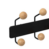 Patère 10 têtes bois/métal Blackwood