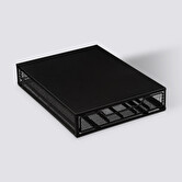 Porte-capsules x60 avec tiroir, noir Mayaj