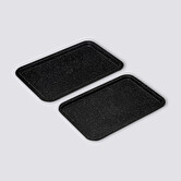 2 plaques de cuisson en acier Caractère