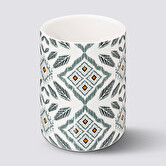 Pot à brosses à dents, blanc et vert Hapache