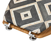 Abattant wc, noir et beige Canvas