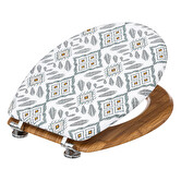 Abattant wc, blanc et vert Hapache