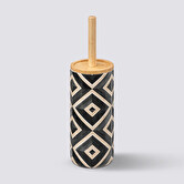 Brosse wc, noir et beige Canvas