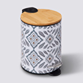 Poubelle soft close 3l, blanc et vert Hapache