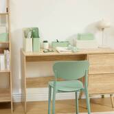 Chaise empilable plastique, vert Plasta