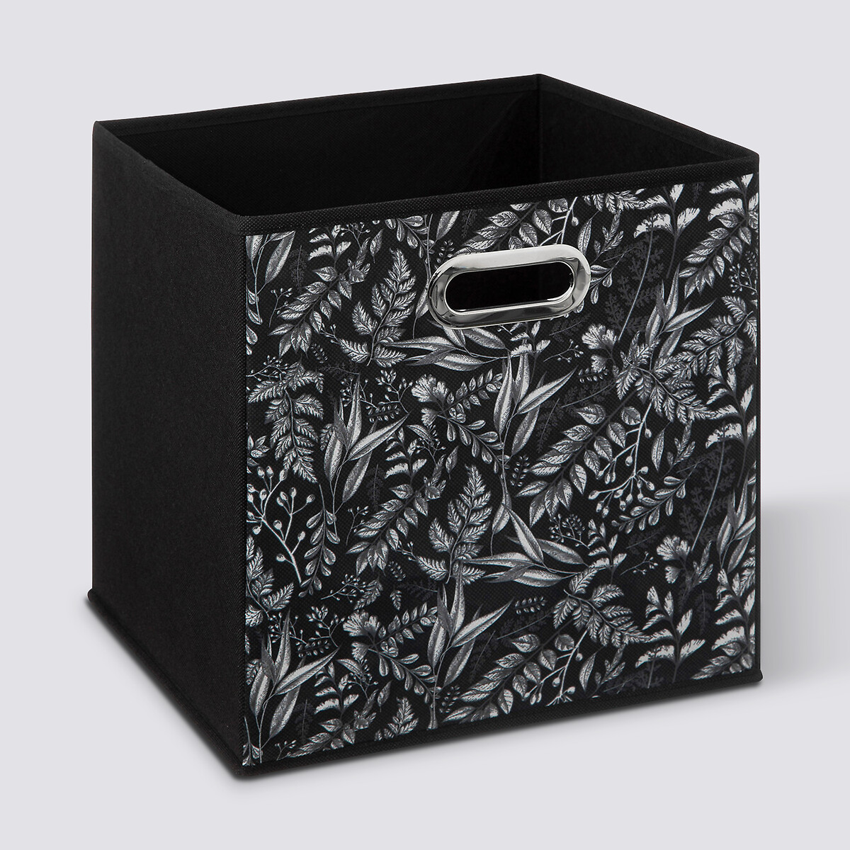 Panier tissu 31x31cm, noir avec motifs Mix'n modul