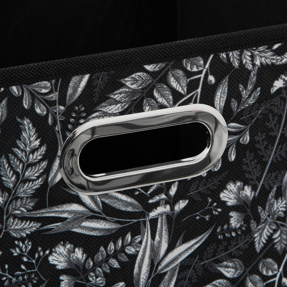 Panier tissu 31x31cm, noir avec motifs Mix'n modul