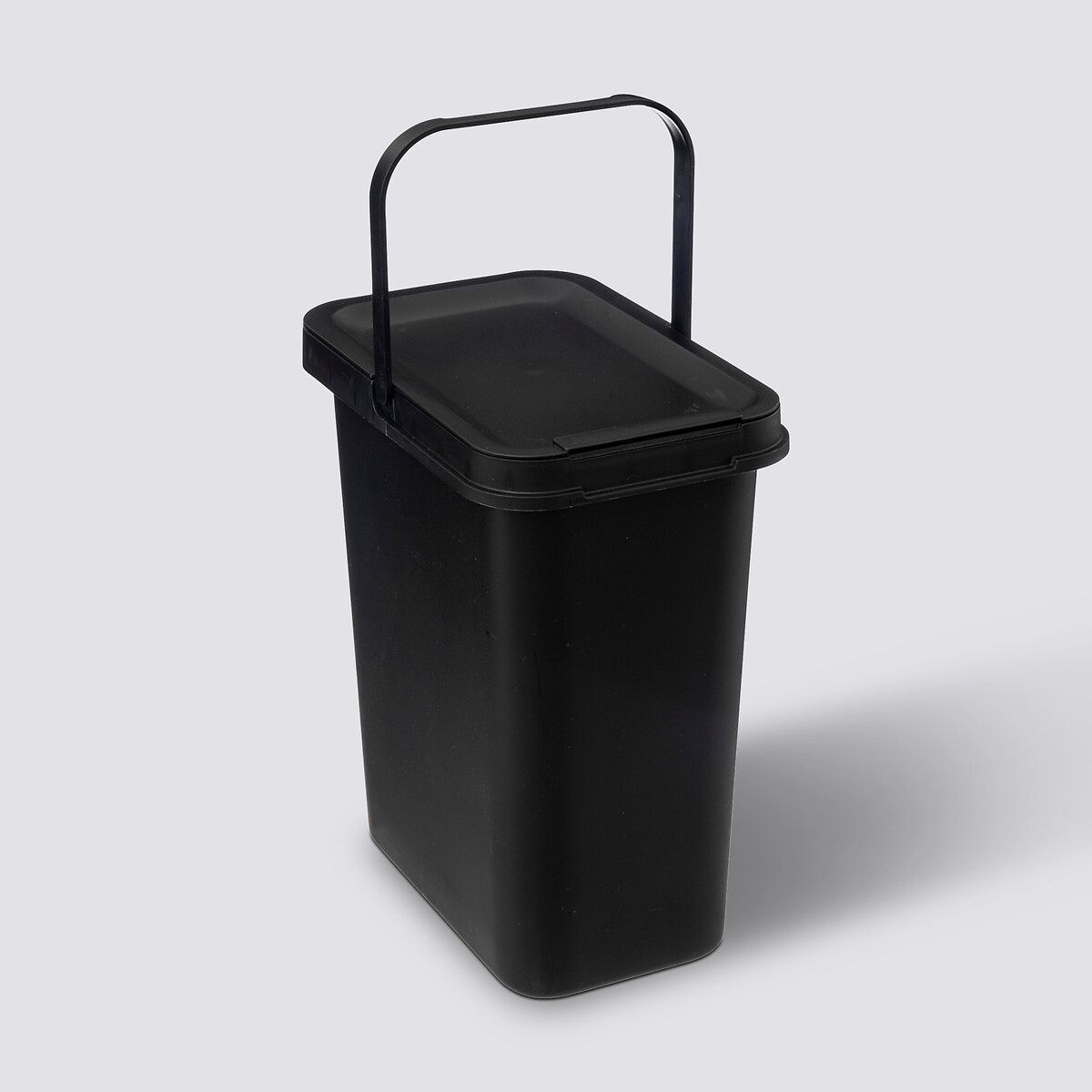 Poubelle rectangulaire en plastique 12l, noir 