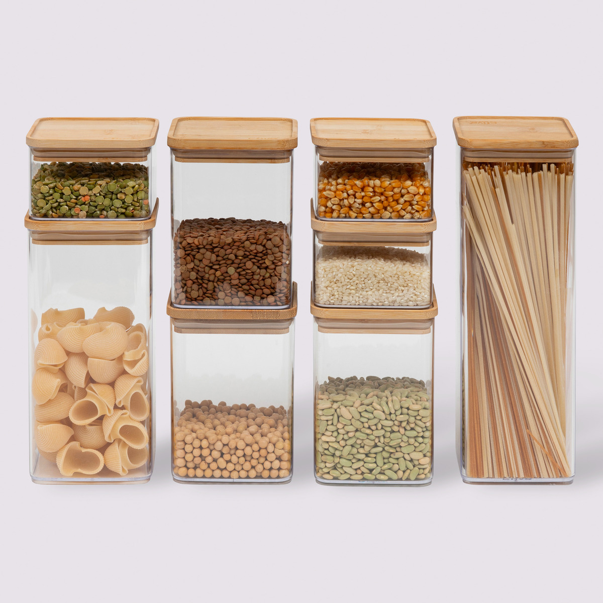 Lot de 8 bocaux de conservation hermétiques 0,5l à 2l Eske