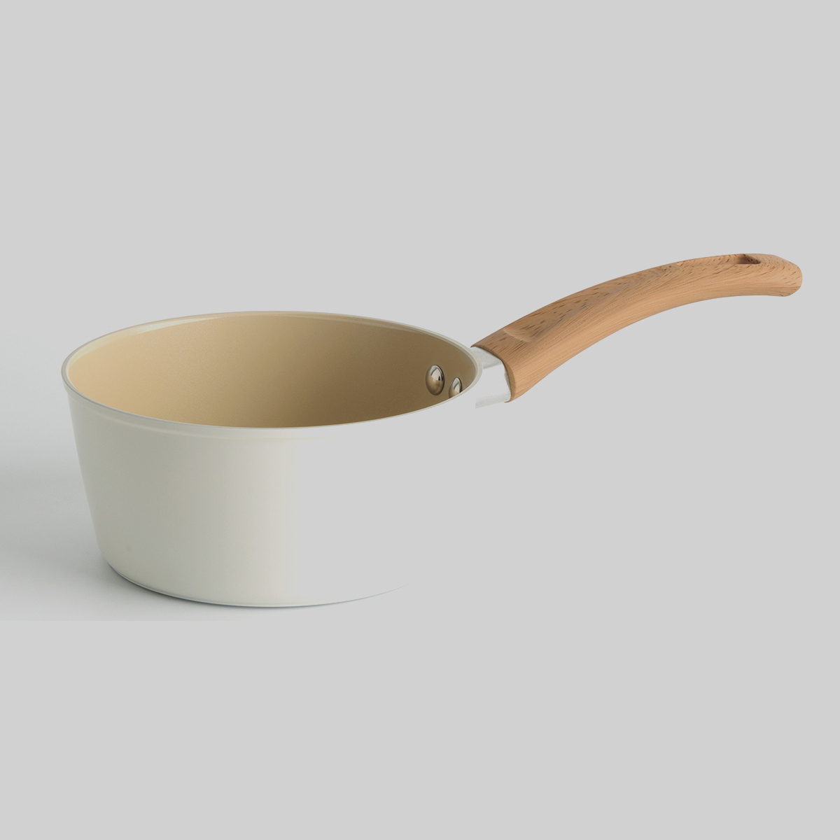 Casserole aluminium forgé beige, 16cm Harmony
