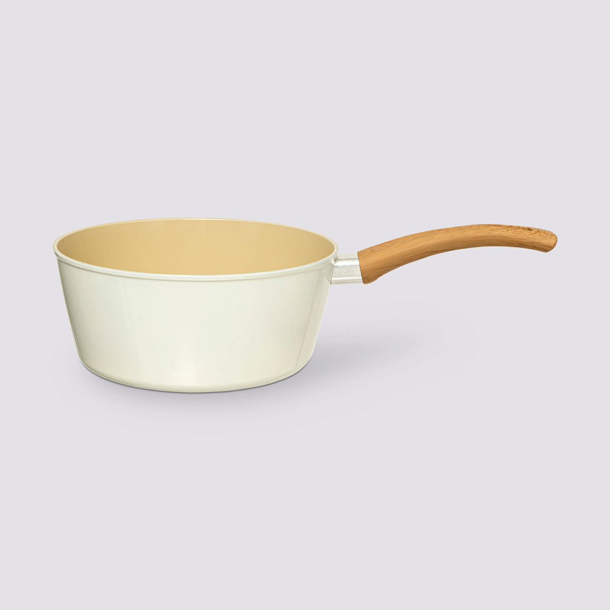 Casserole aluminium forgé beige, 20cm Harmony