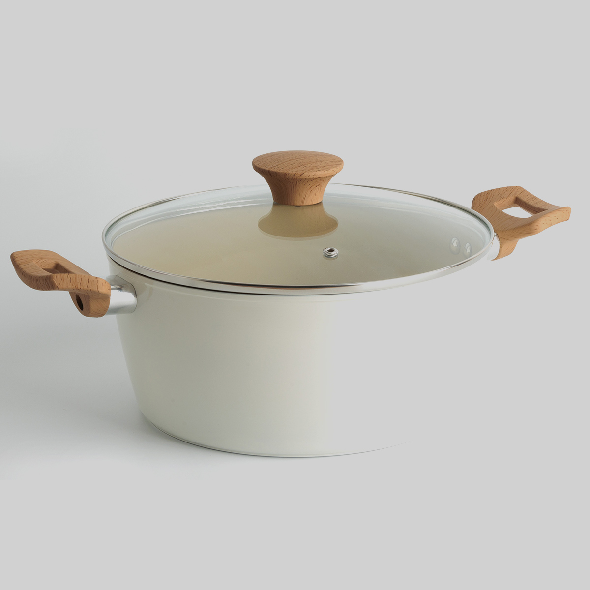 Faitout aluminium forgé beige, 24cm Harmony