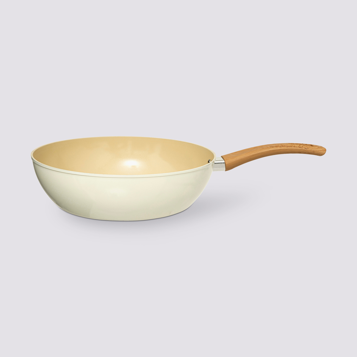 Sauteuse aluminium forgé beige, 28cm Harmony