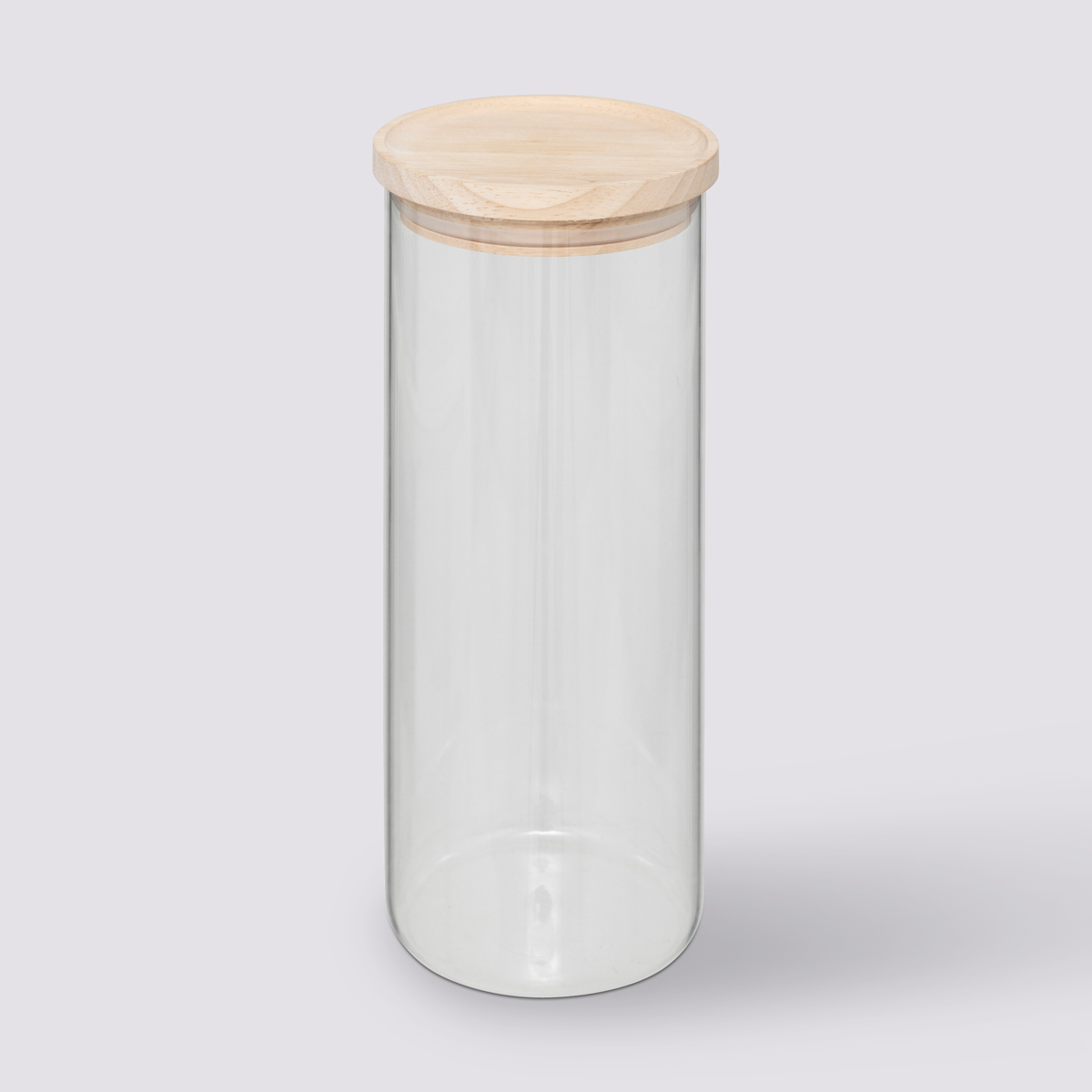 Bocal verre couvercle bois 1,6l Hermet