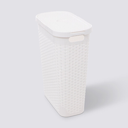 Panier linge 40l, blanc 