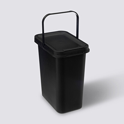 Poubelle rectangulaire en plastique 12l, noir 