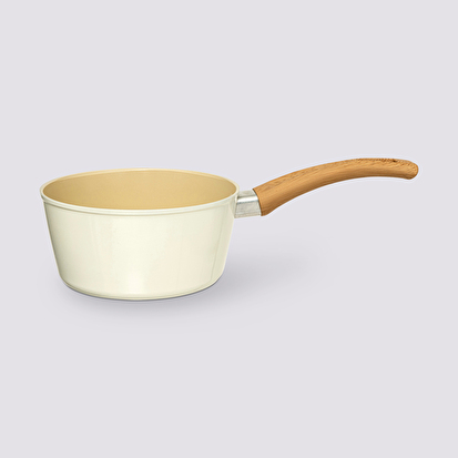 Casserole aluminium forgé beige, 16cm Harmony