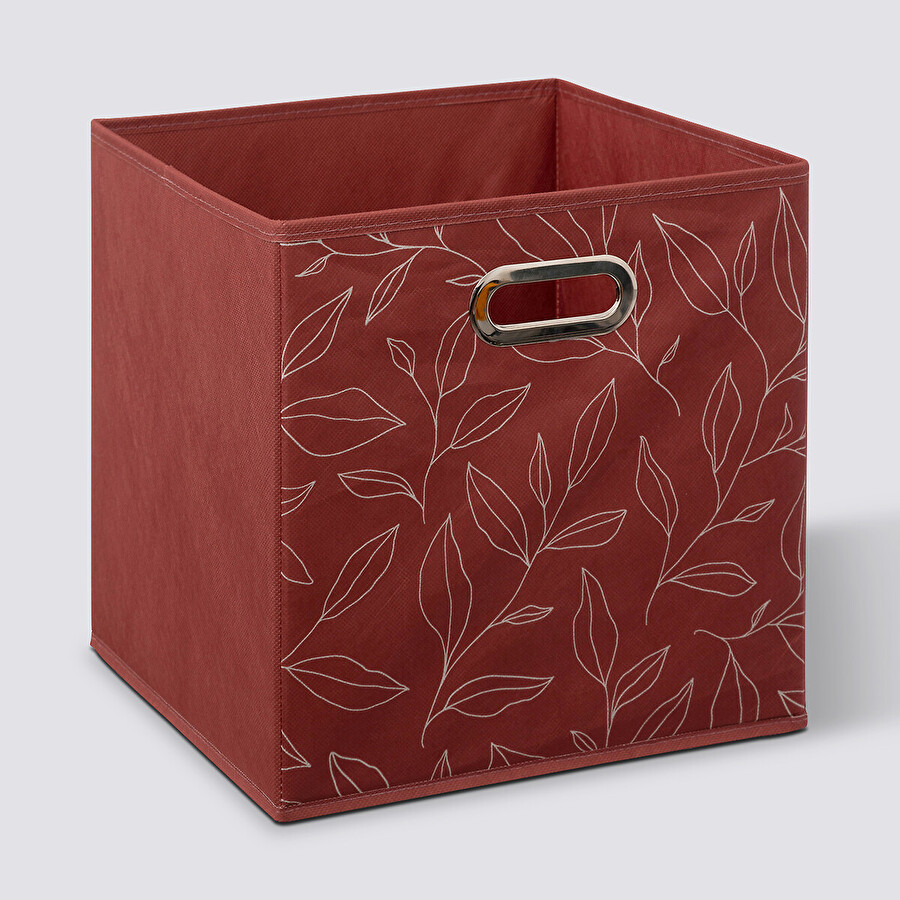 Panier tissu 31x31cm, rouge avec motifs Mix'n modul