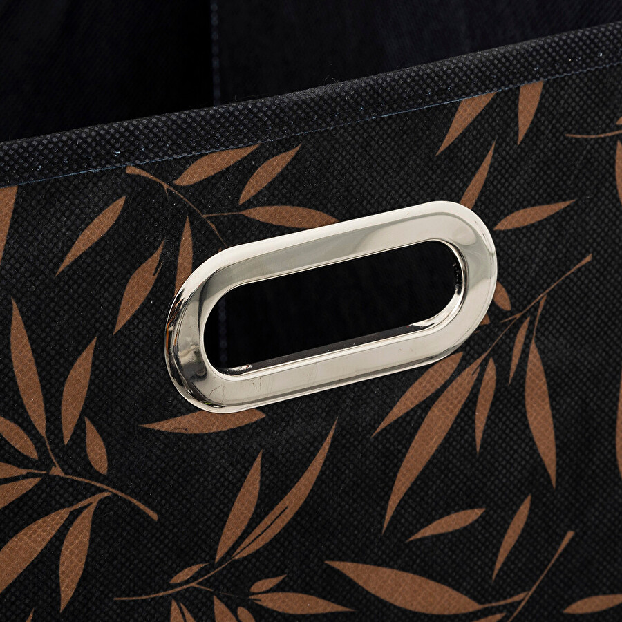 Panier tissu 31x31cm, noir avec motifs Mix'n modul