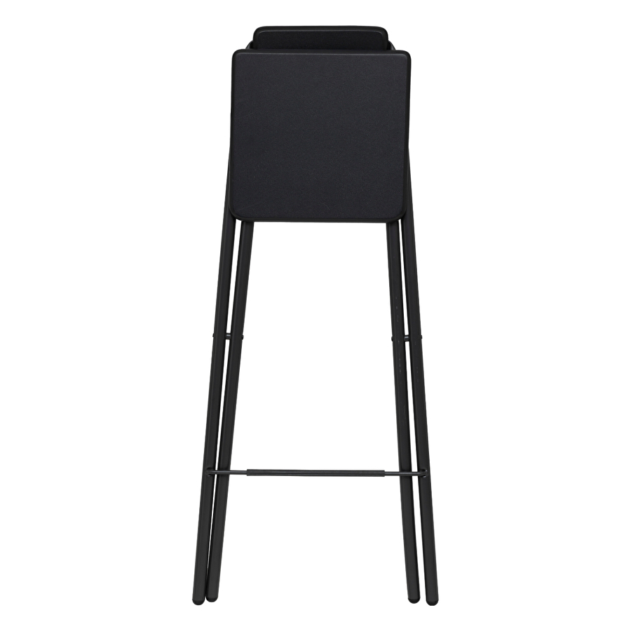 Lot de 2 chaises de bar pliantes, noir Louna