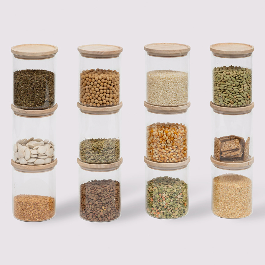 Lot de 12 bocaux de conservation hermétiques en verre 350ml Hermet