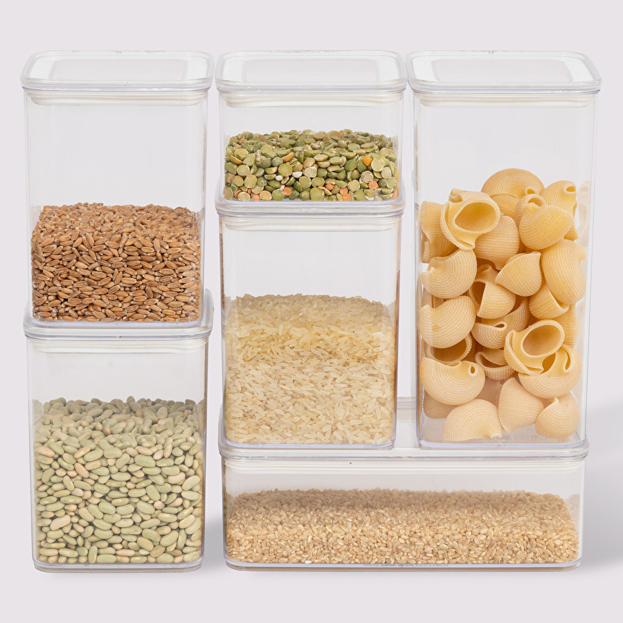 Lot de 6 bocaux de conservation hermétiques 0,5l à 1,5l Eske