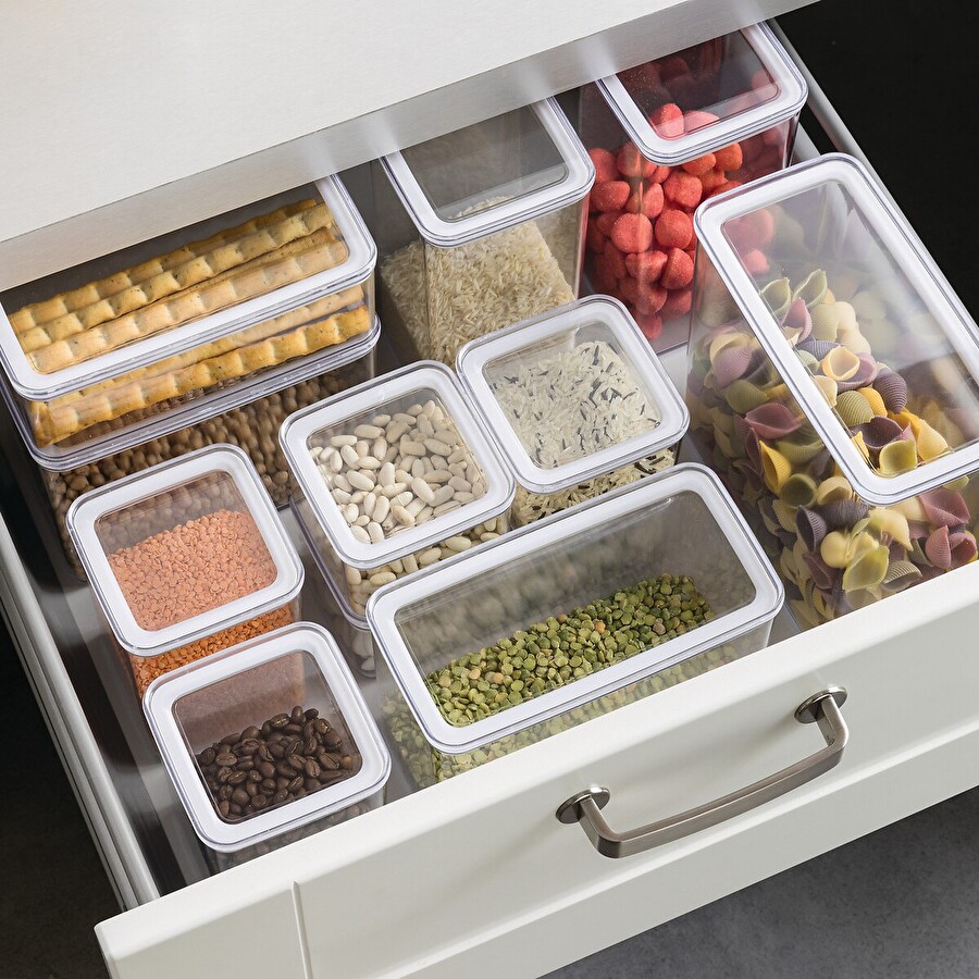 Lot de 6 bocaux de conservation hermétiques 0,5l à 1,5l Eske