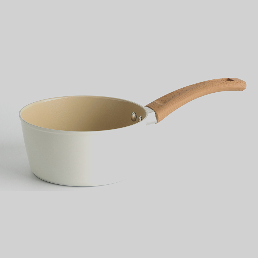 Casserole aluminium forgé beige, 16cm Harmony