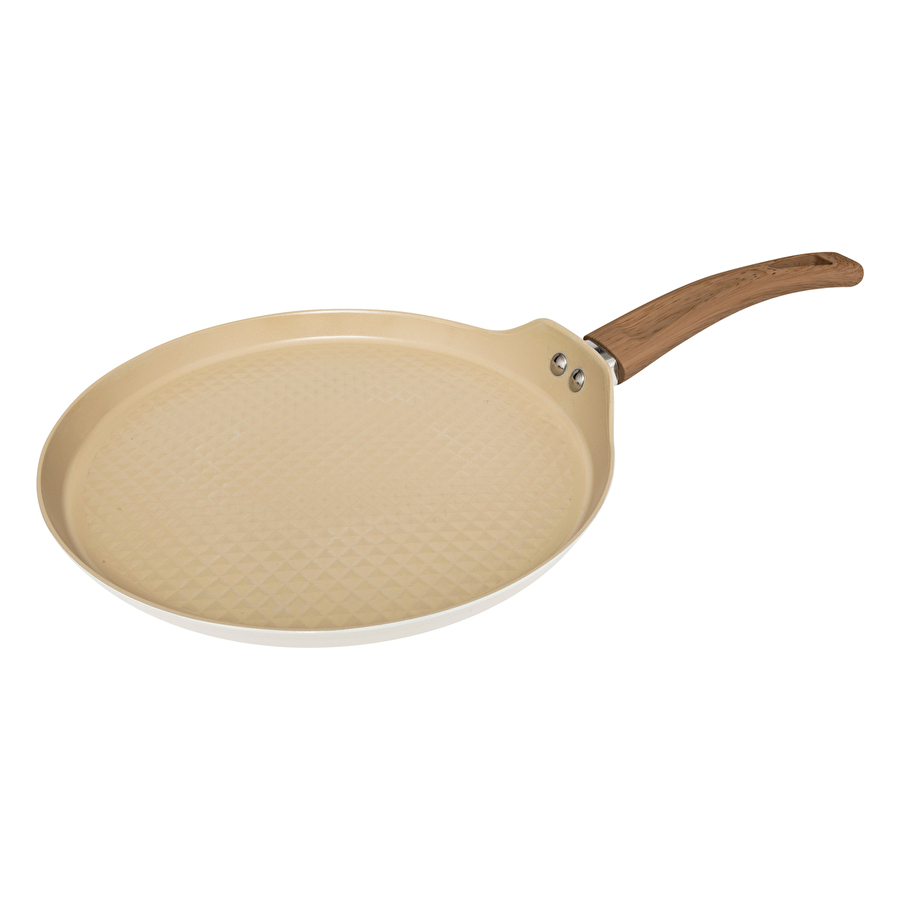 Crépière aluminium forgé beige, 26cm Harmony