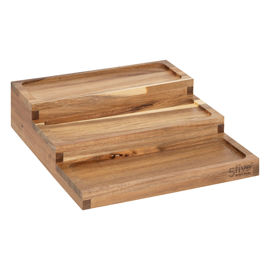 Présentoir à épices avec lot de 9 bocaux, acacia Harmony