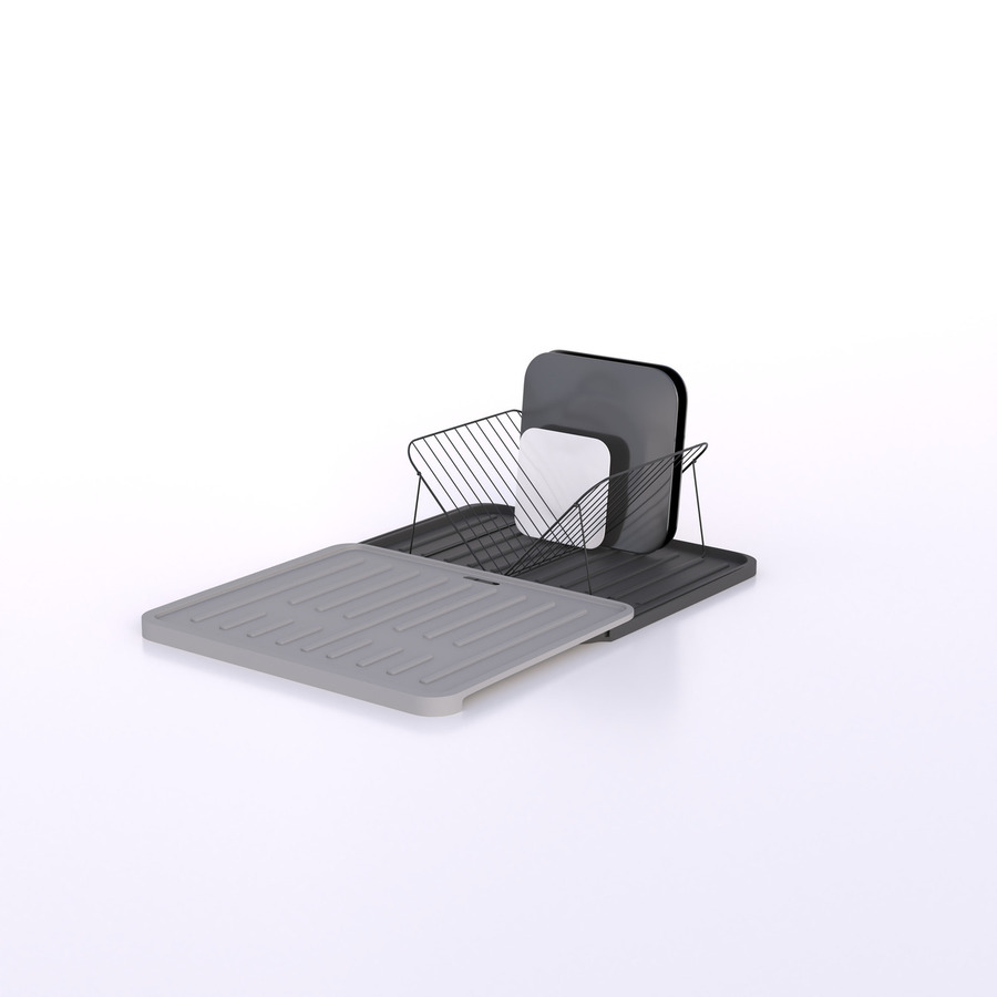 Égouttoir avec rack extensible, gris Néo