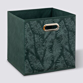 Panier tissu 31x31cm, vert avec motifs Mix'n modul