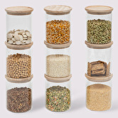 Lot de 9 bocaux de conservation hermétiques en verre 350ml Hermet