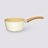 Casserole aluminium forgé beige, 16cm Harmony