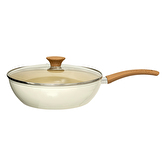 Sauteuse aluminium forgé beige, 28cm Harmony